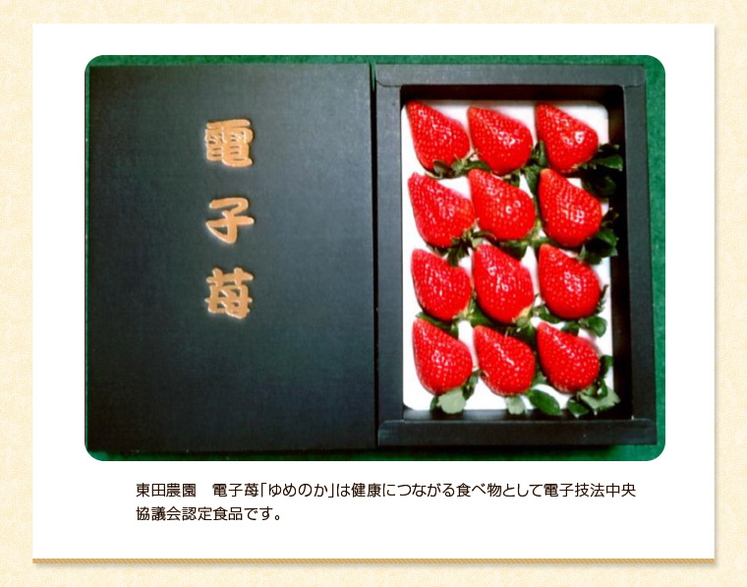 奈良県「電子技法栽培で育てたこだわり苺 ゆめのか 贈答用箱入り」