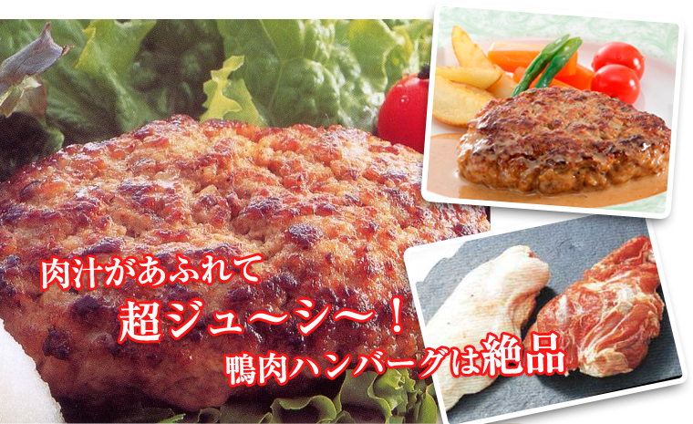 青森県産鴨ハンバーグ・鴨ローススモーク詰合せ ハンバーグ料理
