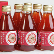 青森県特産品 赤～いりんごジュース 180ml×6本