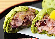 宇治抹茶赤飯まんじゅう（若紫）