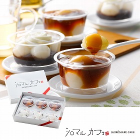 北海道シロマルカフェ 白玉スイーツセット スイーツ ぜんざい【送料込み】【二重包装不可】【お届け不可地域：離島】