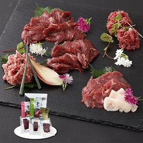 熊本 菅乃屋 馬刺し5種スライスセット 馬肉 詰合せ【送料込み】【二重包装不可】【お届け不可地域：離島】