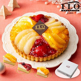 【クリスマス2025】FLO PRESTIGE PARIS フルーツカスタードタルト スイーツ クリスマスケーキ【送料込み】【二重包装不可】【お届け不可地域：離島】【お届け日指定不可】