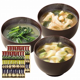 美味心 フリーズドライ味噌汁ギフト 44個 TK-EOS 1218-070 簡単 みそ汁 詰合せ【送料込み】【お届け不可地域：北海道・沖縄・離島】