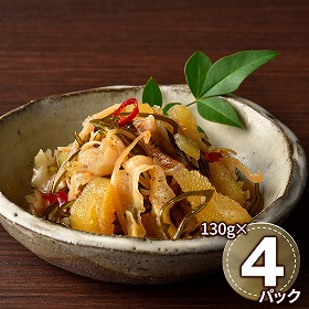 北海道郷土料理 白醤油小分け松前漬け 130g×4 0080428 1896-874 和風惣菜 海鮮 松前漬【送料込み】【二重包装不可】【お届け不可地域：北海道・沖縄・離島】