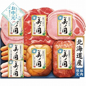 【お中元2026】日本ハム 北海道 プレミアム 美ノ国 ハムギフト【送料込み】【二重包装不可】【お届け不可地域：離島】_956