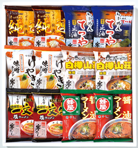 北海道 「北海道名店寒干しラーメン12食詰合せ MK30」 【送料込み】【代引き不可】