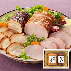 伊賀上野の里 つるしバラ焼豚 ロースハム SAG-35N 詰合せ【送料込み】【二重包装不可】