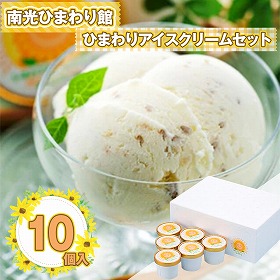 佐用町 南光ひまわり館 「ひまわりアイスクリームセット 130ml×10個」【送料込み】