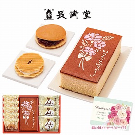 【母の日2025】「長﨑堂」カステーラ詰合せ スイーツ 和菓子 カステラ【送料込み】【二重包装不可】【お届け不可地域:離島】【お届け日時指定不可】_81050