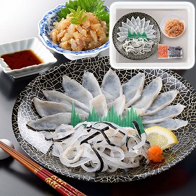 関とら本店 ふく霜降り刺身・とらふく塩辛セット 魚介 フグ【送料込み】【二重包装不可】【お届け不可地域：離島】
