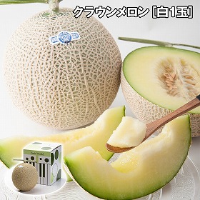 クラウンメロン 白1玉 通年 フルーツ 果物【送料込み】【二重包装不可】【お届け不可地域:離島】