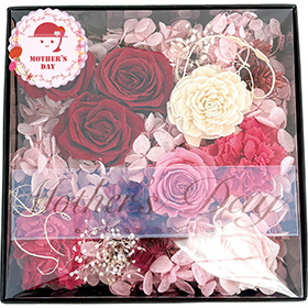 【母の日2026】プリザーブドフラワー フルールアンヴォーグ ピンク 26-MD-04-PI 1852-062【送料込み】【二重包装不可】【お届け不可地域：北海道・沖縄・離島】【お届け日時指定不可】