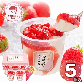 【母の日2026】博多あまおう たっぷり苺のアイス M-AH-TP5W スイーツ アイスクリーム【送料込み】【二重包装不可】【お届け不可地域：離島】