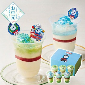 【お中元2026】きかんしゃトーマス アイスパフェ スイーツ 洋菓子【送料込み】【二重包装不可】【お届け不可地域：離島】_504