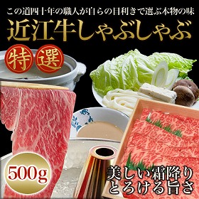 滋賀県特産品 近江牛 しゃぶしゃぶ 500g 冷凍【送料込み】【お届け不可地域：北海道・沖縄・離島】