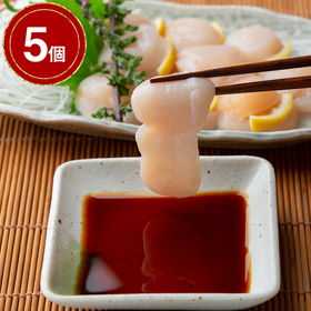 北海道産 帆立貝柱 （刺身用） ×5【送料込み】