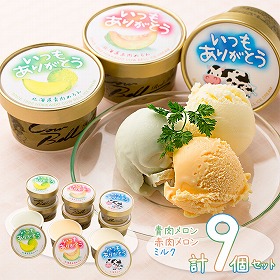 いつもありがとうラベル 十勝アイスクリーム3種セット 計9個【送料込み】【二重包装不可】【お届け不可地域:沖縄・離島】