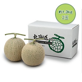 北海道 赤肉メロン 2玉【送料込み】【二重包装不可】【お届け日指定不可】【お届け不可地域：沖縄・離島】