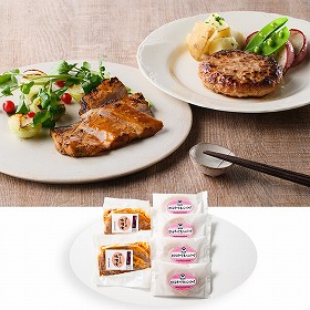 さくらポーク味噌漬・さくらポーク生ハンバーグセット 豚肉 ロース 惣菜【送料込み】【二重包装不可】【お届け不可地域：離島】