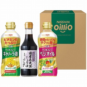 日清オイリオ 日清ヘルシーオイル＆国産丸大豆醤油ギフト TOS-15A 4236-079 調味料 詰合せ【送料込み】【お届け不可地域：北海道・沖縄・離島】