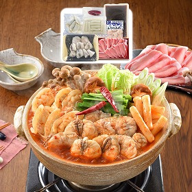 関とら本店 旨辛ふくチゲ鍋黒豚しゃぶしゃぶ 魚介 フグ【送料込み】【二重包装不可】【お届け不可地域：離島】