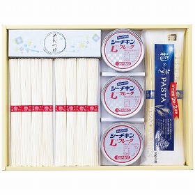 3%OFF【お中元2025】揖保乃糸・はごろもシーチキン詰合せ SJP-30 4759-053 麺 そうめん【送料込み】【二重包装不可】【お届け不可地域:北海道・沖縄・離島】
