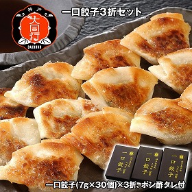南京町 大同行謹製 一口餃子3折セット 中華惣菜 ぎょうざ【送料込み】【お届け不可地域：離島】
