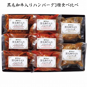 【お歳暮2025】黒毛和牛入りハンバーグ3種食べ比べ 各120g 洋風惣菜【送料込み】【お届け不可地域:離島】_691
