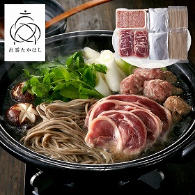 【お歳暮2025】島根 出雲たかはし おそば屋さんの鴨鍋セット 出雲そば 鴨肉【送料込み】【二重包装不可】【お届け不可地域：離島】