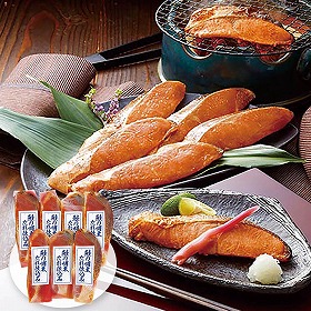 鮭の明太たれ仕込み 70g×7切 ARC-054F 4821-804 魚介 サケ【送料込み】【二重包装不可】【お届け不可地域：北海道・沖縄・離島】