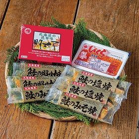 北海道産 いくら・3種の鮭・明太子 6449-50 4824-418 【送料込み】【二重包装不可】【お届け不可地域：北海道・沖縄・離島】