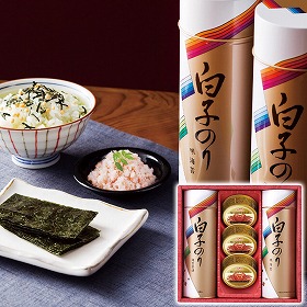 白子のり のり・お茶漬け・かに缶詰合せ SN-400 1248-061 海苔 惣菜 セット【送料込み】【お届け不可地域：北海道・沖縄・離島】