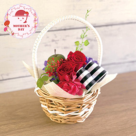 【母の日2026】ギフトアレンジメント ジャルダン レッド HB34710 1853-711 花【送料込み】【二重包装不可】【お届け不可地域：北海道・沖縄・離島】【お届け日時指定不可】