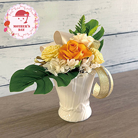 【母の日2026】ギフトアレンジメント プラージュ オレンジ HB34535 1853-812 花【送料込み】【二重包装不可】【お届け不可地域：北海道・沖縄・離島】【お届け日時指定不可】