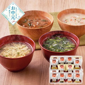 【お中元2026】東京 日本橋 にんべん 至福の一椀 おみそ汁・お吸い物詰合せ あられ おかき 和菓子【送料込み】【二重包装不可】_574