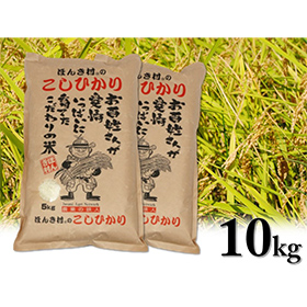 令和4年産 島根県特産品コシヒカリほんき村のこしひかり　5ｋｇ×2（合計10ｋｇ）【送料込み】【お届け不可地域：北海道・沖縄・離島】