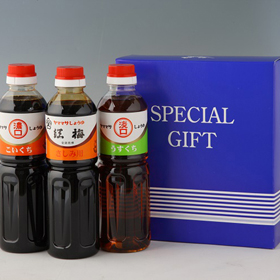 出雲 「調味料セット」 500ml×3本セット(紅梅・こいくち・うすくち)【化粧箱入り】【送料込み】