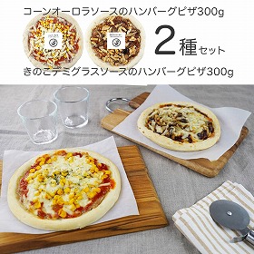 ハンバーグ王子 ハンバーグピザ2種セット 惣菜【送料込み】【二重包装不可】【お届け不可地域：離島】