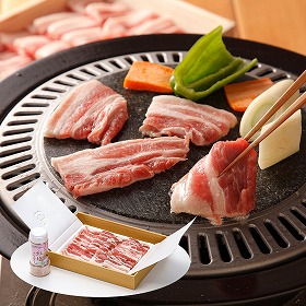 さくらポークバラ焼肉＆岩塩 豚肉 バラ【送料込み】【お届け不可地域：離島】
