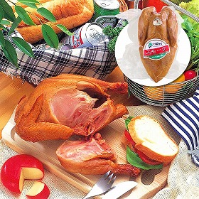 福島 川俣シャモ 丸鶏くんせい 燻製【送料込み】【二重包装不可】【お届け不可地域：離島】