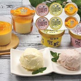 乳蔵 アイスとマンゴープリン 120048 4821-614 スイーツ アイスクリーム【送料込み】【二重包装不可】【お届け不可地域：北海道・沖縄・離島】