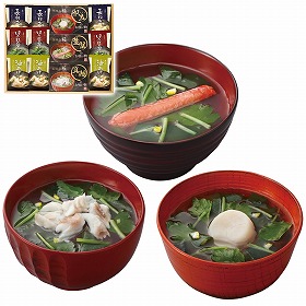 美味心 極 お吸い物＆みそ汁ギフト 計12 GZ-COS 1220-037 和風惣菜 汁物 詰合せ【送料込み】【お届け不可地域：北海道・沖縄・離島】