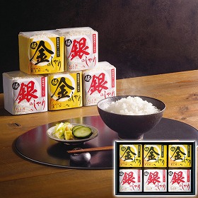 初代田蔵 極金のしゃり・極銀のしゃりギフトセット 6個 KIGI-4000 1247-021 米 白米 お米【送料込み】【お届け不可地域：北海道・沖縄・離島】