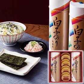 白子のり のり・お茶漬け・かに缶詰合せ SN-500 1248-073 海苔 惣菜 セット【送料込み】【お届け不可地域：北海道・沖縄・離島】