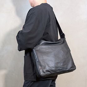 -LESS PREVAIL Revive／ワイドストラップショルダー ブラック PSTB-6004 レザー バッグ【送料込み】