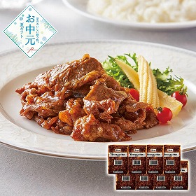 【お中元2026】おうちで本格派 5種果実の旨だれ牛カルビ焼肉 110g×8 牛肉【送料込み】【二重包装不可】【お届け不可地域：離島】_827