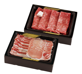 宮崎県産黒毛和牛すきやき肉とおいも豚しゃぶしゃぶ肉 RC-492【送料込み】【お届け不可地域：沖縄・離島】