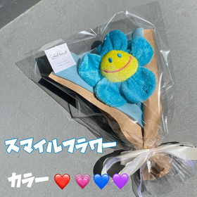 1輪 花束 ラッピング スマイルフラワー 韓国 ぬいぐるみ花束 花束ギフト 花 ブルー【送料込み】【お届け不可地域:沖縄・離島】【ひょうご・神戸オンライン物産展】