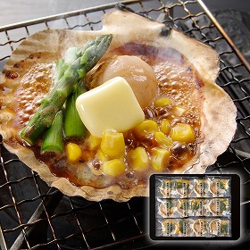 北海道産 帆立バター焼きセット (帆立片貝・コーン・アスパラ・バター)×12セット 魚介 惣菜【送料込み】【二重包装不可】【お届け不可地域：離島】